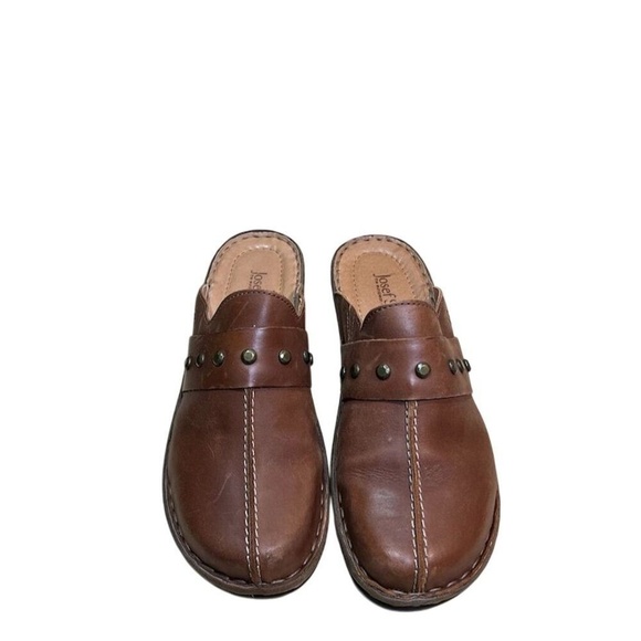 Josef Seibel Women's Mule Clogs Brown Studded Slip-On Size 9 US. EUC - Picture 1 of 8